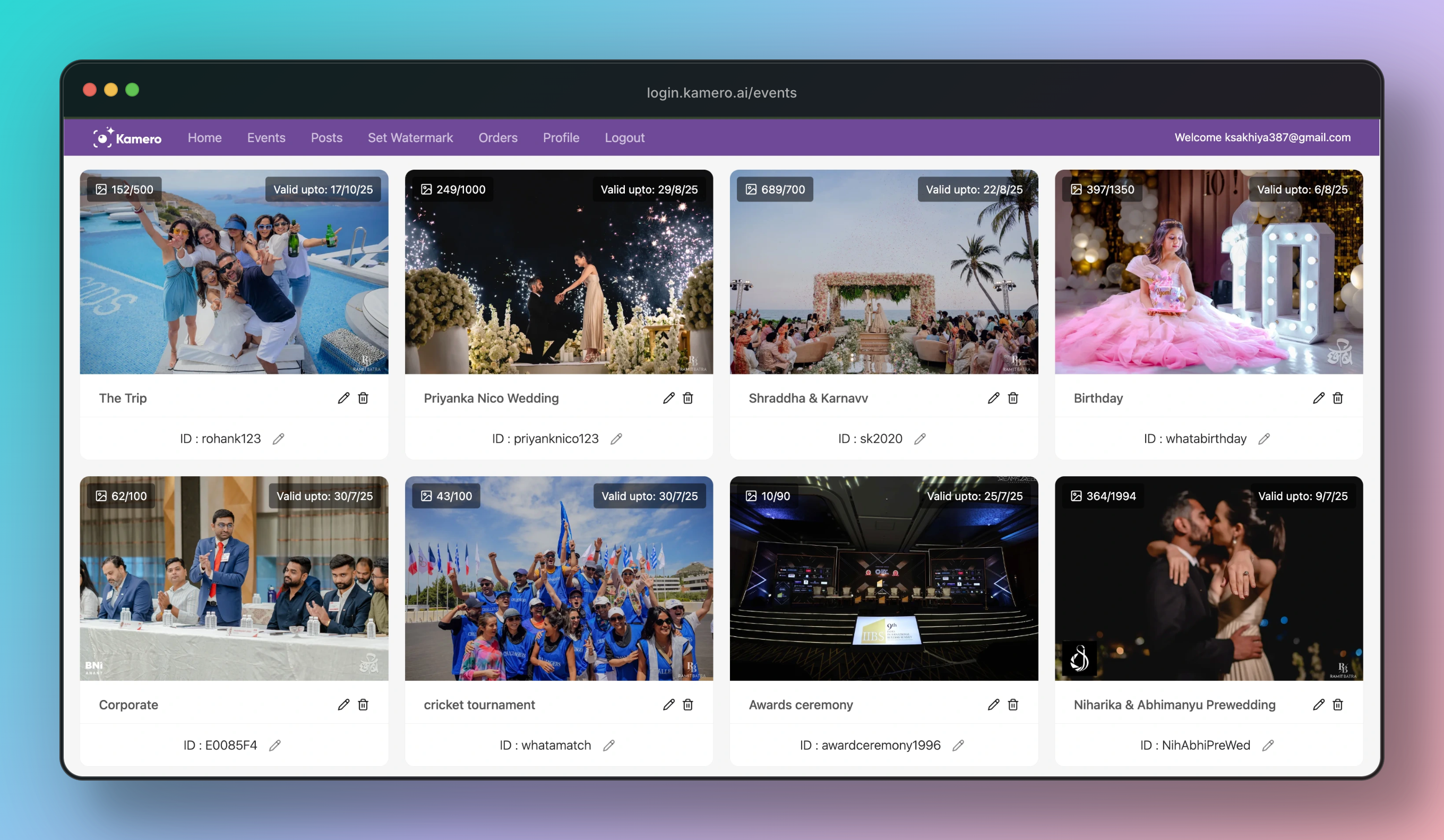Kamero Admin Dashboard